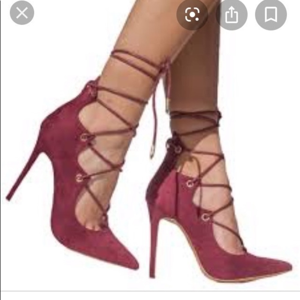 Lace up pumps 2 pair